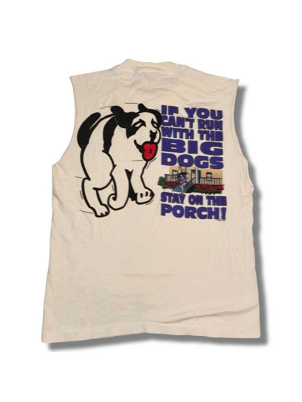 Vintage 90s Big Dogs cut off tank top shirt - Size M - single stitch